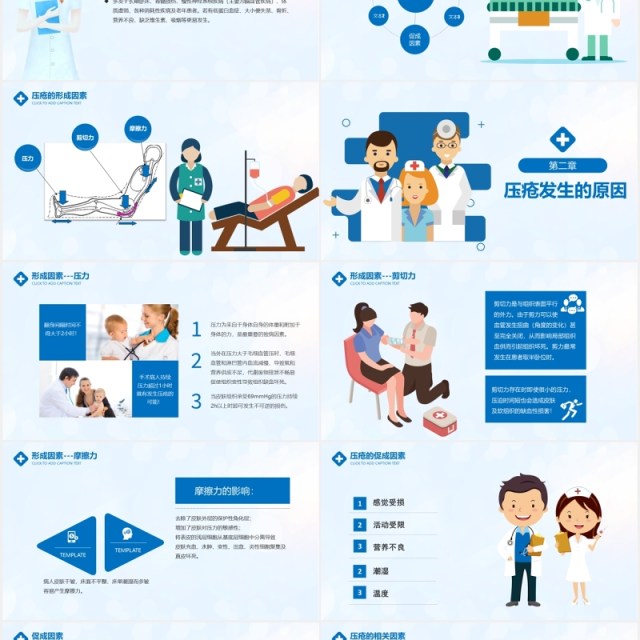 压疮预防及护理医疗医用PPT模板