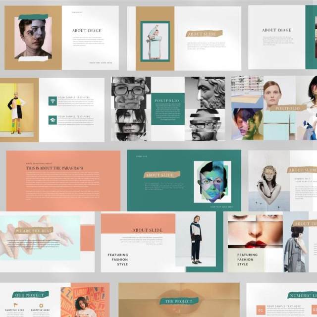 时尚产品介绍PPT模板版式设计Lookbook Powerpoint Template 时尚产品介绍PPT模板版式设计Lookbook Powerpoint Template