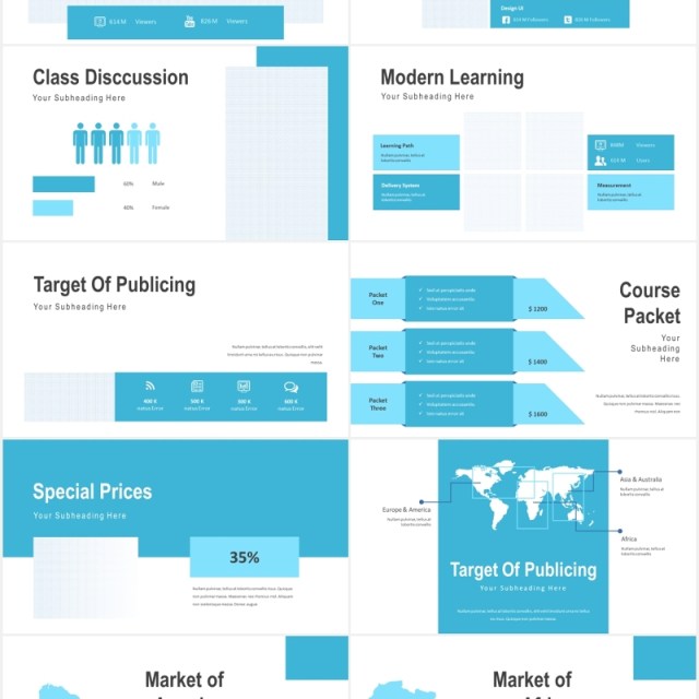 学术学校教育课件PPT模板图片排版设计Escola - Education Powerpoint Presentation