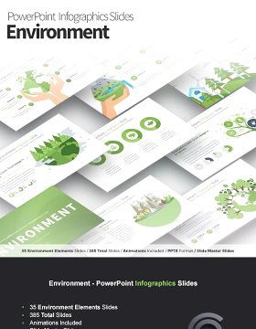 11套色系绿色生态环境PPT信息图形幻灯片演示Environment - PowerPoint Infographics Slides