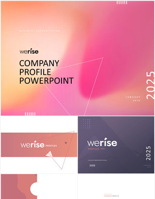 简洁公司项目介绍PPT素材模板可插图Werise Bright Company Profile