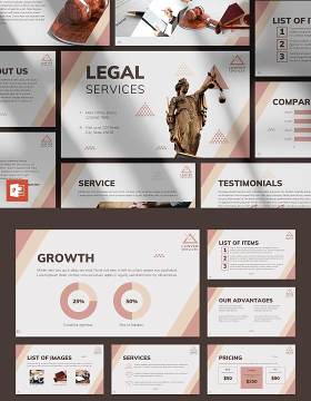 法律律师专业PPT模板不含照片Legal Services PowerPoint Presentation Template