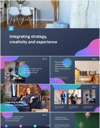 创意新颖商务工作汇报PPT模板creative and fresh powerpoint template