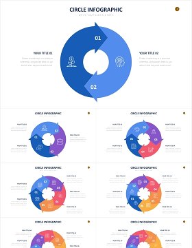 循环步骤图圆形信息图表PPT素材Circle PowerPoint Slides