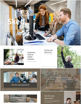 数字代理公司宣传介绍PPT模板sked elegant digital agency powerpoint template