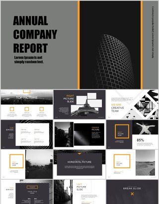 年度公司报告商务工作汇报通用PPT模板