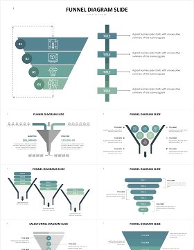 销售漏斗图数据分析PPT图表素材Funnel Slides V3 Powerpoint Template