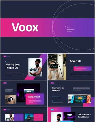 创意商务工作报告PPT模板voox creative business powerpoint template