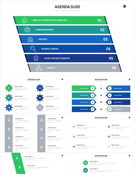 国外商务计划会议议程PPT信息图表素材Agenda Powerpoint Slides