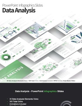 11套色系商业数据分析PPT信息图表幻灯片演示Data Analysis - PowerPoint Infographics Slides