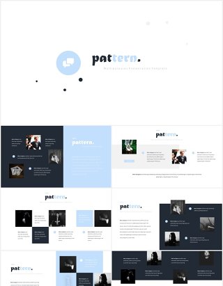 图片排版设计国外PPT模板Pattern Powerpoint Template