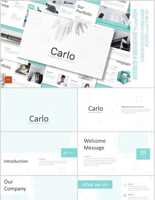 公司简介PPT模板carlo powerpoint template