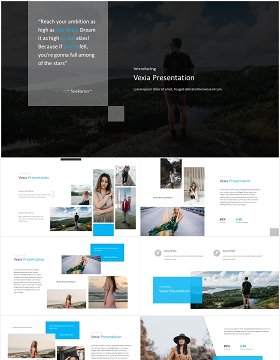 国外图片排版设计PPT模板Vexia Powerpoint Template