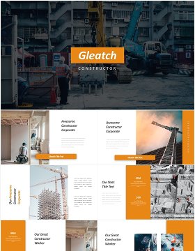 施工现场安全建筑PPT国外模板gleatch powerpoint template