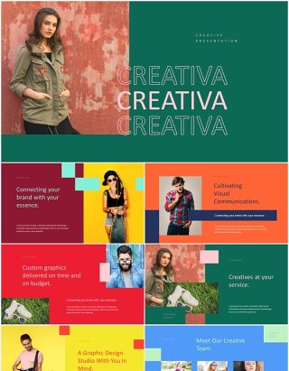 创意现代宣传展示PPT模板creativa modern style powerpoint template