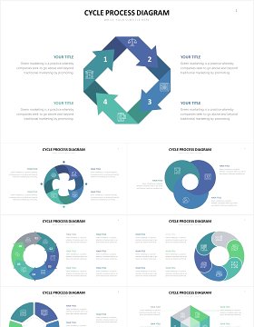 圆形循环关系信息图表PPT素材Cycle Powerpoint Template