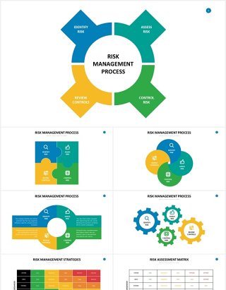 风险控制管理信息图表PPT素材Risk Management Slide Powerpoint Template