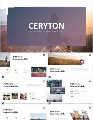 商务产品项目宣传展示PPT模板ceryton powerpoint template