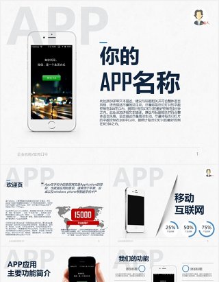 手机软件APP开发宣传介绍PPT模板
