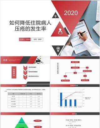 如果降低住院病人压疮的发生率预防护理PPT模板