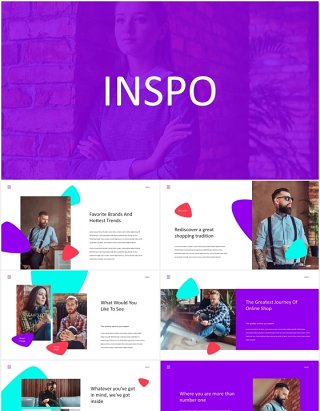 时尚公司宣传介绍PPT模板inspo stylish powerpoint template