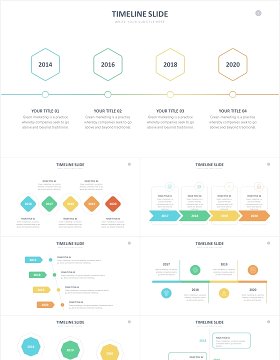 实用时间线企业发展时间轴PPT信息图表素材Timeline Powerpoint Slides