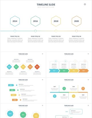 实用时间线企业发展时间轴PPT信息图表素材Timeline Powerpoint Slides