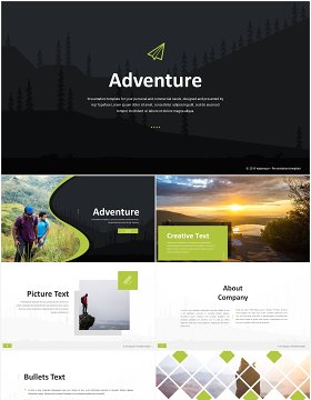 户外旅游探险PPT模板adventure powerpoint template