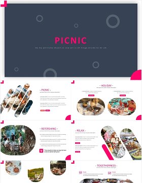 户外旅游野餐国外PPT模板Picnic Powerpoint Template