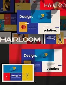 商业广告策划创意作品设计提案分析汇报PPT模板不含照片HAIRLOOM Powerpoint Business Creative