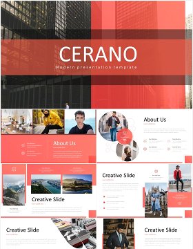 红色个人工作述职报告竞聘简历PPT模板cerano powerpoint template