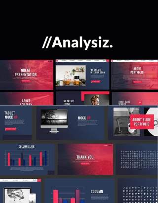 商务分析PPT模板版式排版设计Analysiz Powerpoint