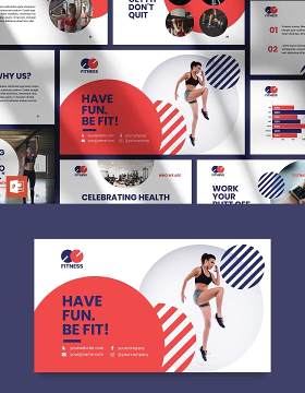 健身教练健美运动培训健身房宣传介绍PPT模板不含照片Fitness Trainer PowerPoint Presentation Template