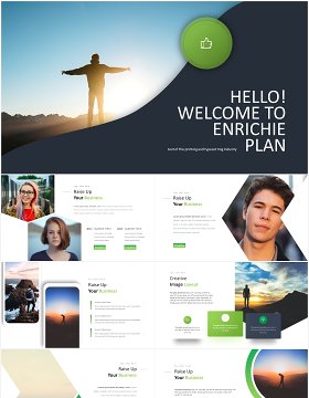 国外实用图表PPT模板Enrichie Powerpoint Template