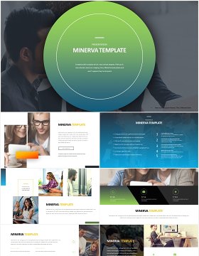 商务公司宣传介绍PPT模板minerva powerpoint template