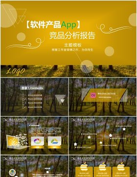 软件产品APP开发竞品分析报告PPT模板