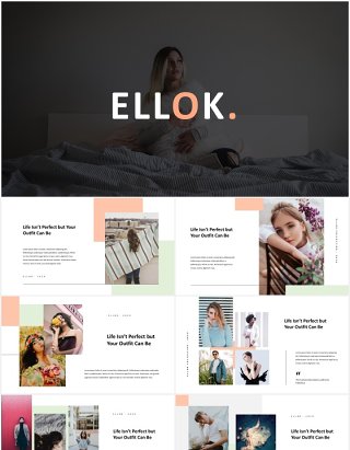 现代商务PPT模板ellok modern minimal powerpoint template