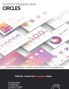 圆圈圆形环状PPT信息图表幻灯片演示 CIRCLES - PowerPoint Infographics Slides