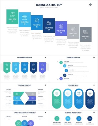 企业管理商业策略信息图表PPT素材Strategy Powerpoint Slides