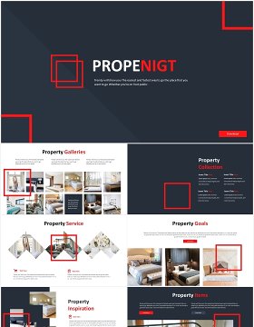 家居产品展示图片排版PPT国外模板Propenight - Powerpoint Template