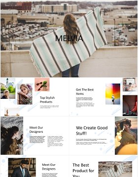 创意公司宣传介绍PPT模板melvia creative portfolio powerpoint template