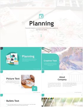 国外工作计划总结汇报PPT模板Planning - Powerpoint Template