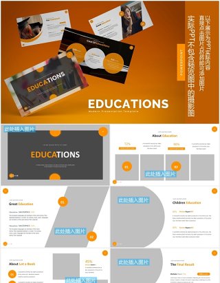 教育培训课件PPT模板图片排版设计Educations Powerpoint Template