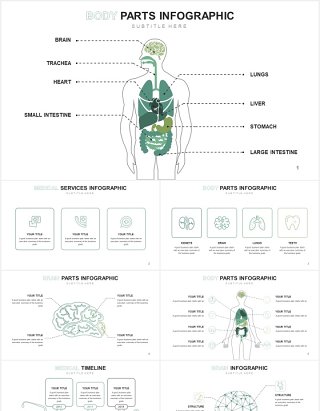 医疗医院信息图表PPT素材Healthcare Slides V3 Powerpoint Template