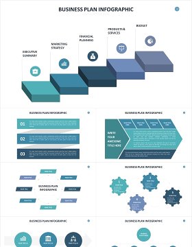 商业项目计划信息图表PPT素材Business Plan Infographics Powerpoint Template