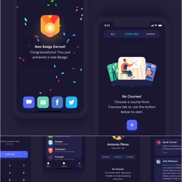 ESTUDIO在线课程教育移动应用UI套件,ESTUDIO移动应用UI套件 Estudio Mobile App UI Kit ESTUDIO在线课程教育移动应用UI套件,ESTUDIO移动应用UI套件 Estudio Mobile App UI Kit
