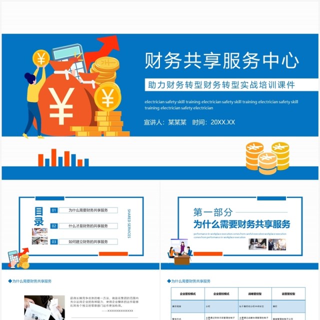 财务转型实战财务共享服务培训动态PPT模板 财务转型实战财务共享服务培训动态PPT模板