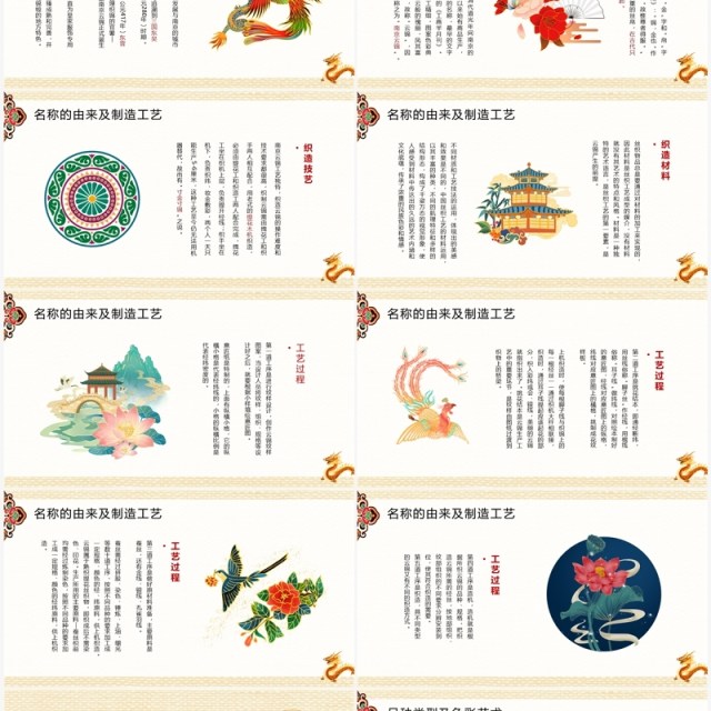 黄色古典中国风南京云锦文化宣传PPT模板 黄色古典中国风南京云锦文化宣传PPT模板