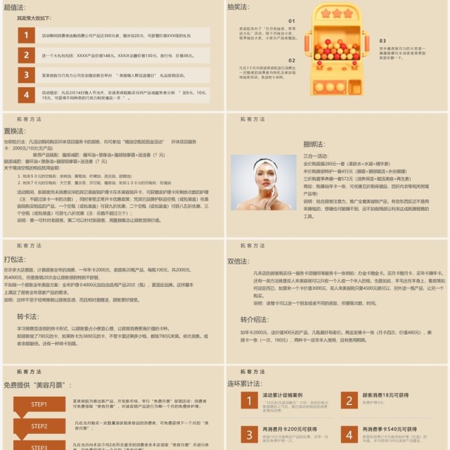 金色简约美容院拓客模式经营培训PPT模板 金色简约美容院拓客模式经营培训PPT模板
