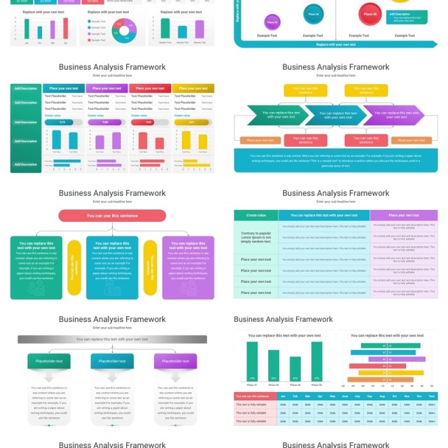 商业经营分析框架信息图PPT模板Business Analysis Framework